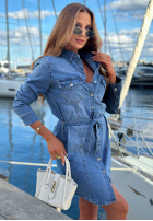 Jeans koszulowa Kleid mini Holiday State Blau