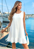 Kleid mini na ramiączkach z falbankami Sun Darling Kobaltblau