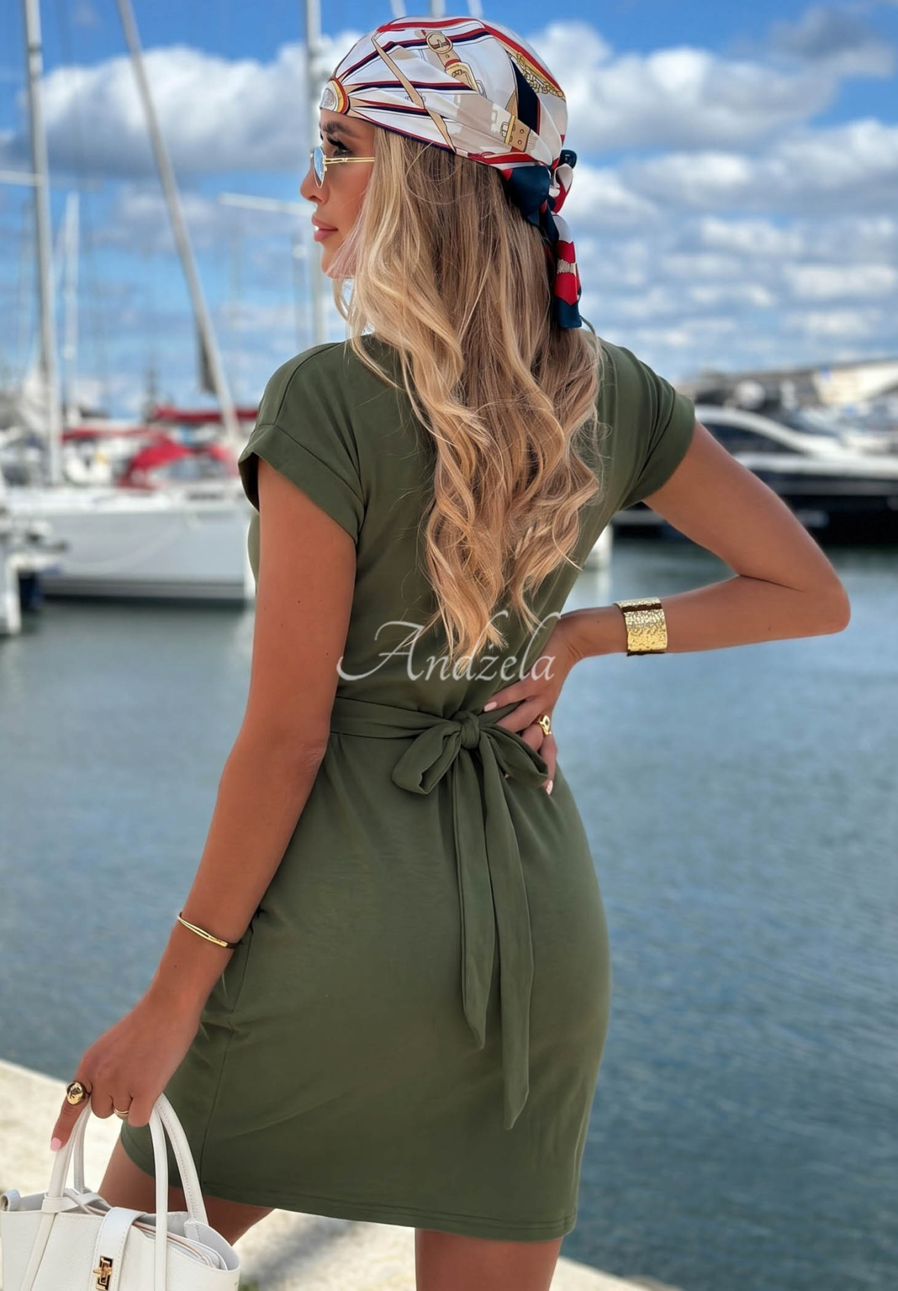 Mini Baumwollkleid Sun Days Khaki