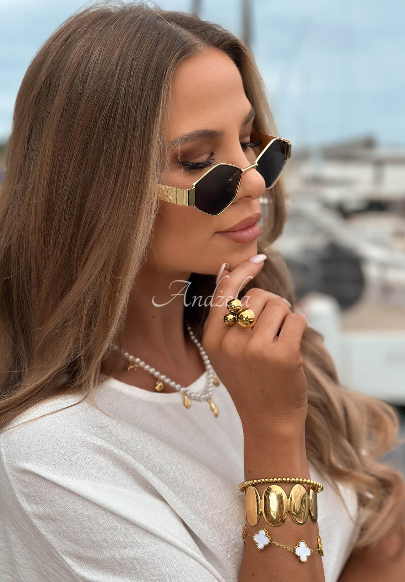 Ring mit Zierkugeln Golden Mood Gold
