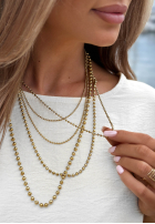 Halskette z kuleczkami Ball Chain Gold