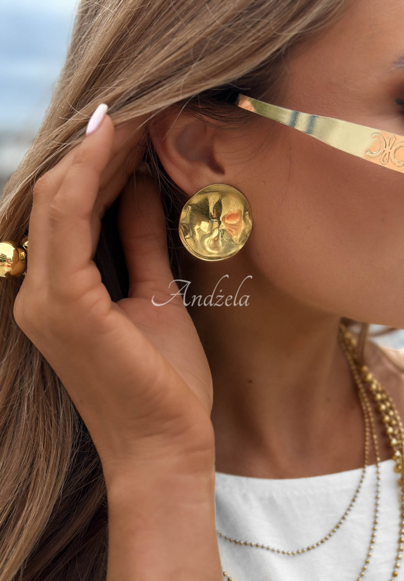 Ohrringe mit Plakette Shine Bright Gold