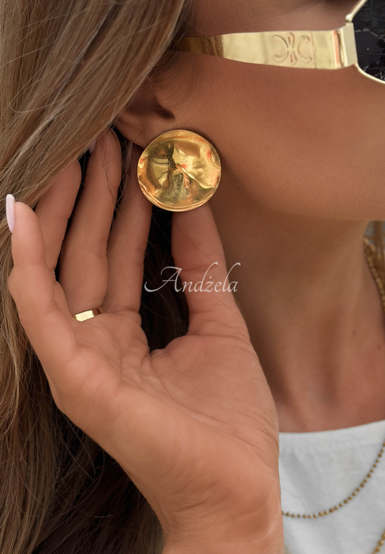Ohrringe mit Plakette Shine Bright Gold