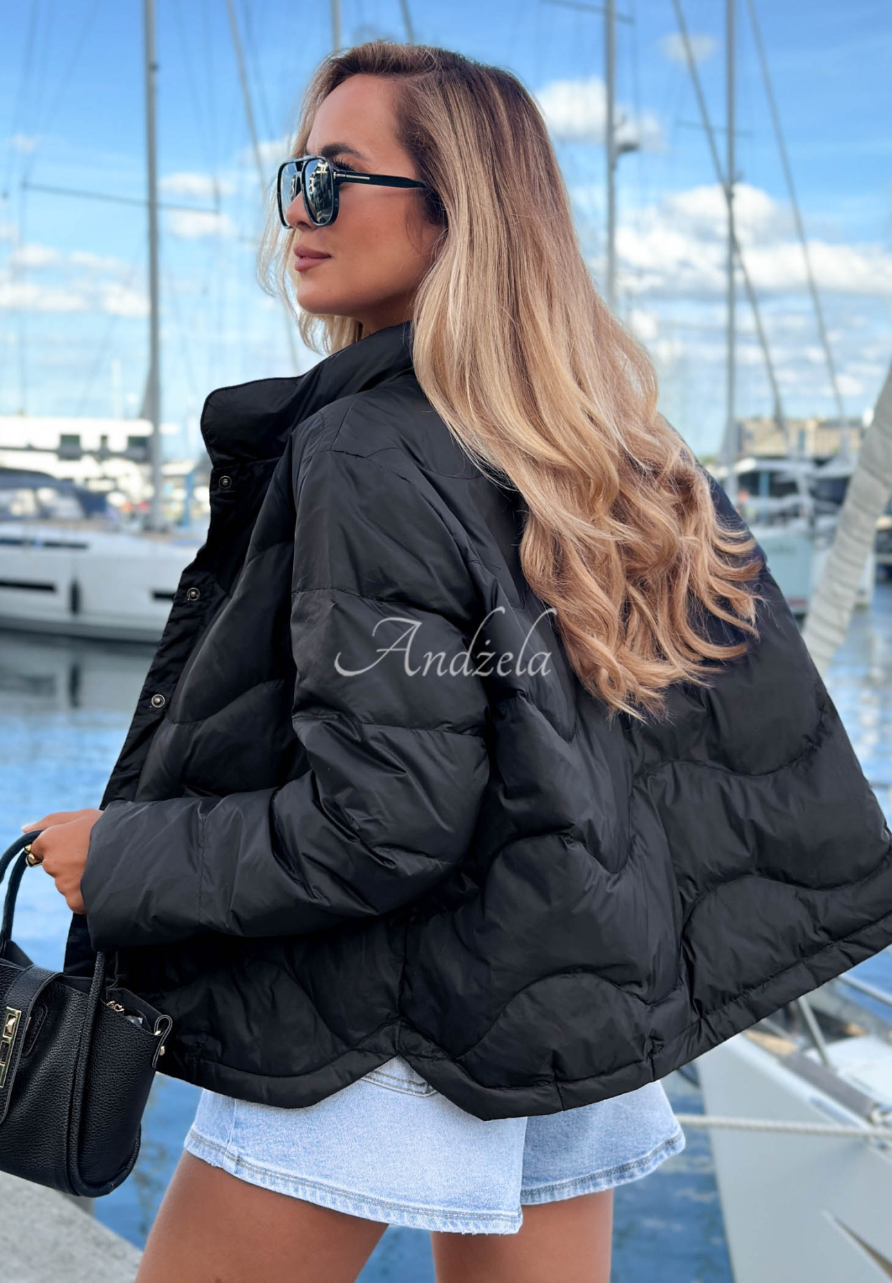 Kurze Daunenjacke Last Thing Schwarz