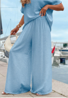 Set Bluse oversize i Hose wide leg Amalfi Getaway Beige