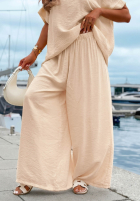Set Bluse oversize i Hose wide leg Amalfi Getaway Beige