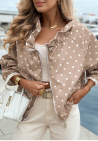 Lekka Jacke w Punkte Dotty Mood Hell Beige