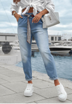 Jeans Hose z paskiem Awhile Longer Blau