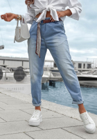 Jeans Hose z paskiem Awhile Longer Blau