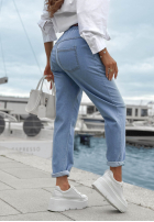 Jeans Hose z paskiem Awhile Longer Blau