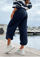 Hose dresowe ze ściągaczami Sail Voyage Dunkelblau