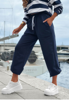 Hose dresowe ze ściągaczami Sail Voyage Dunkelblau