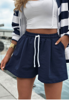 Kurze Baumwollshorts mit Kordelzug Sail Voyage Dunkelblau