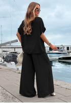 Set Bluse oversize i Hose wide leg Amalfi Getaway Beige