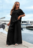 Set Bluse oversize i Hose wide leg Amalfi Getaway Beige
