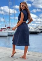 Koszulowa Kleid z paskiem Let's Sail Dunkelblau