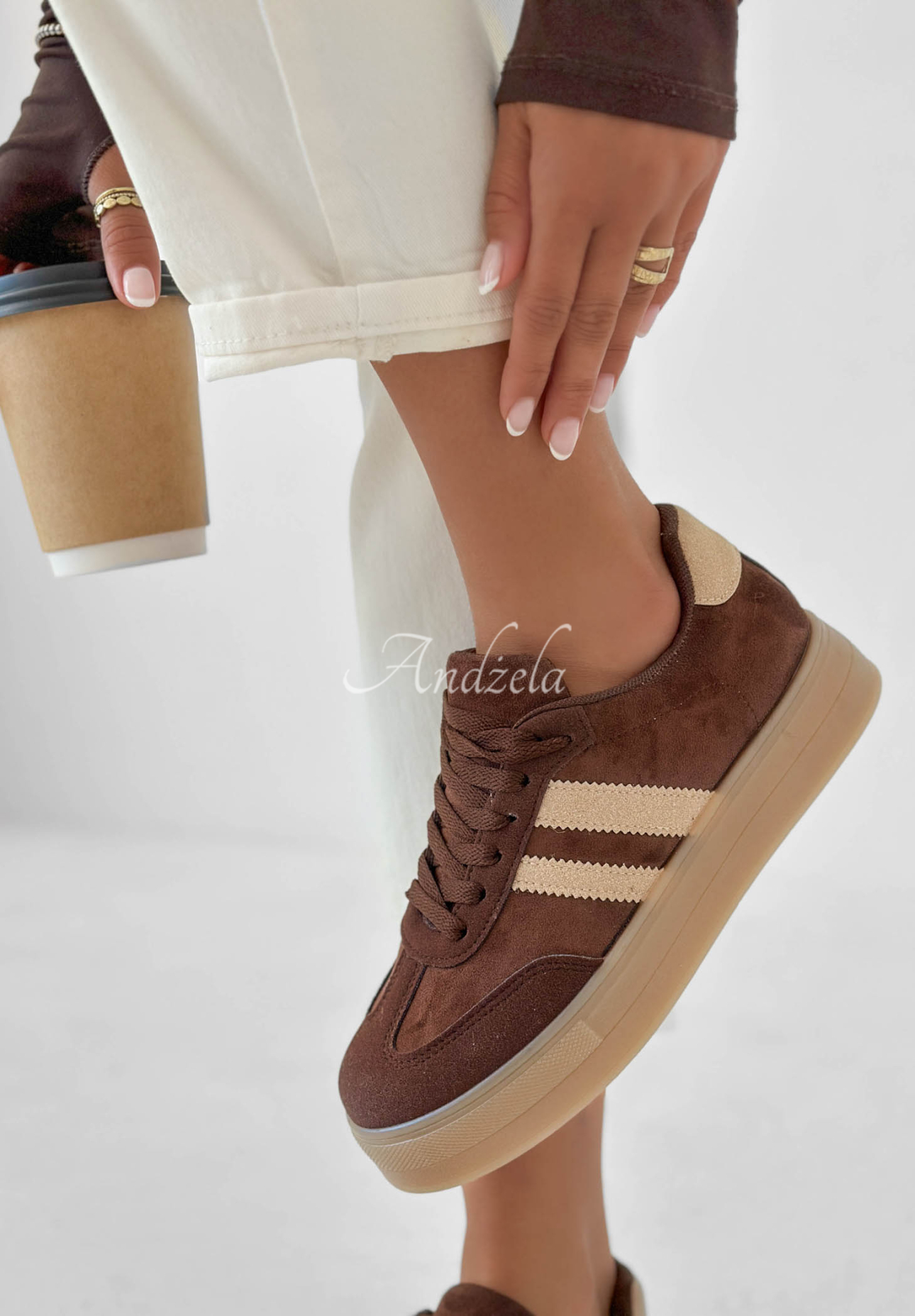Sneaker First Steps schokoladenbraun-beige