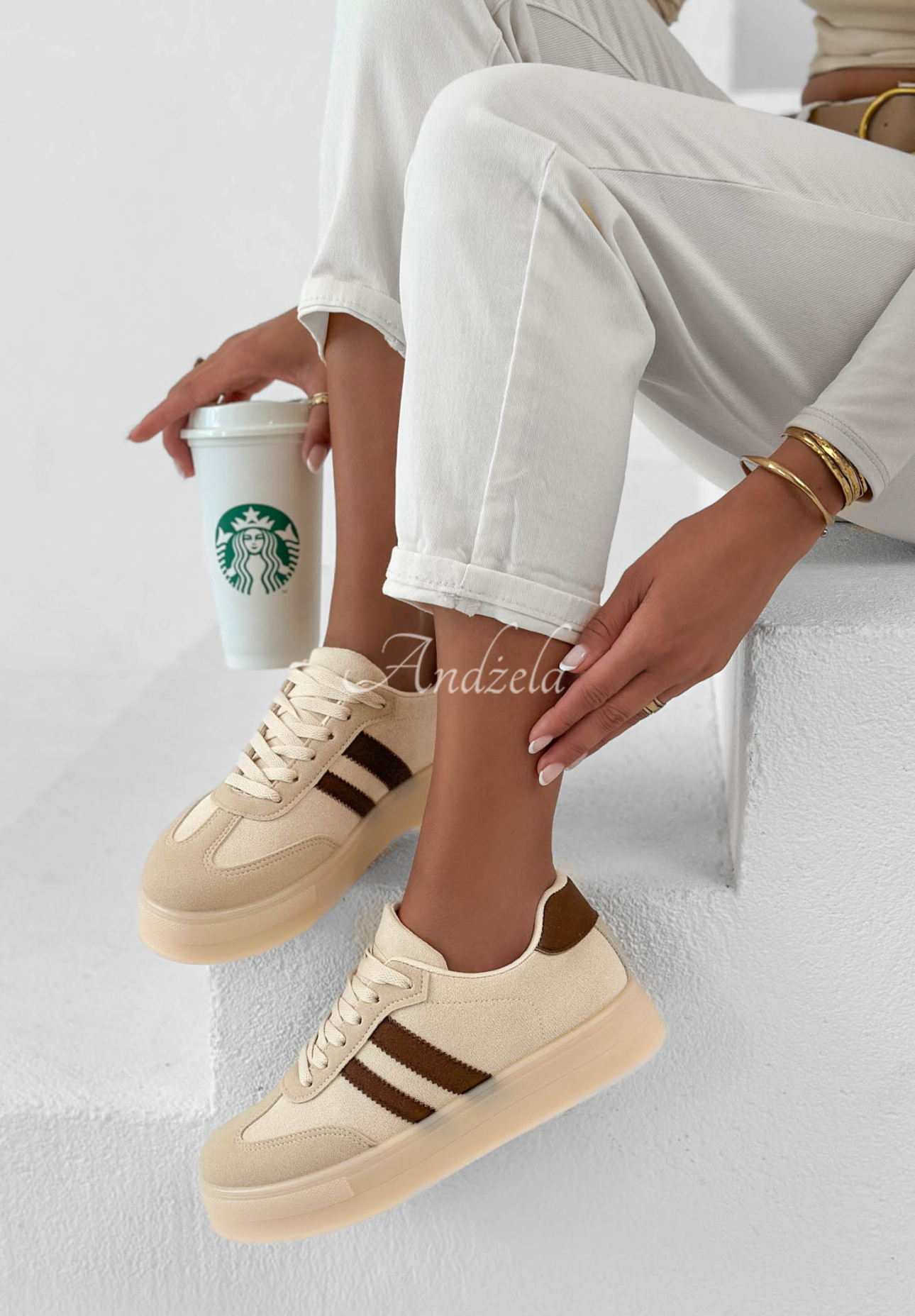 Sneaker First Steps beige-schokoladenbraun