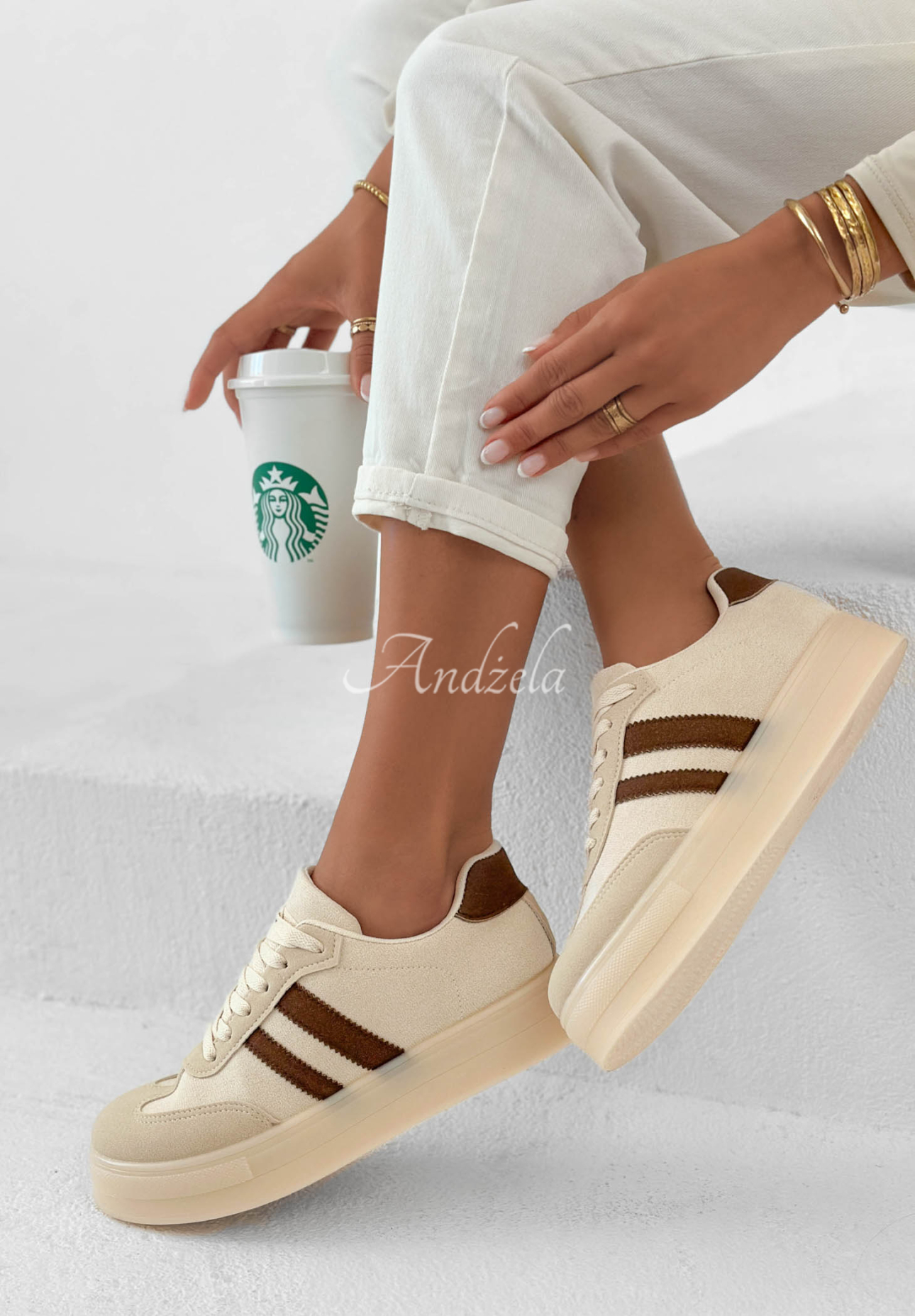 Sneaker First Steps beige-schokoladenbraun
