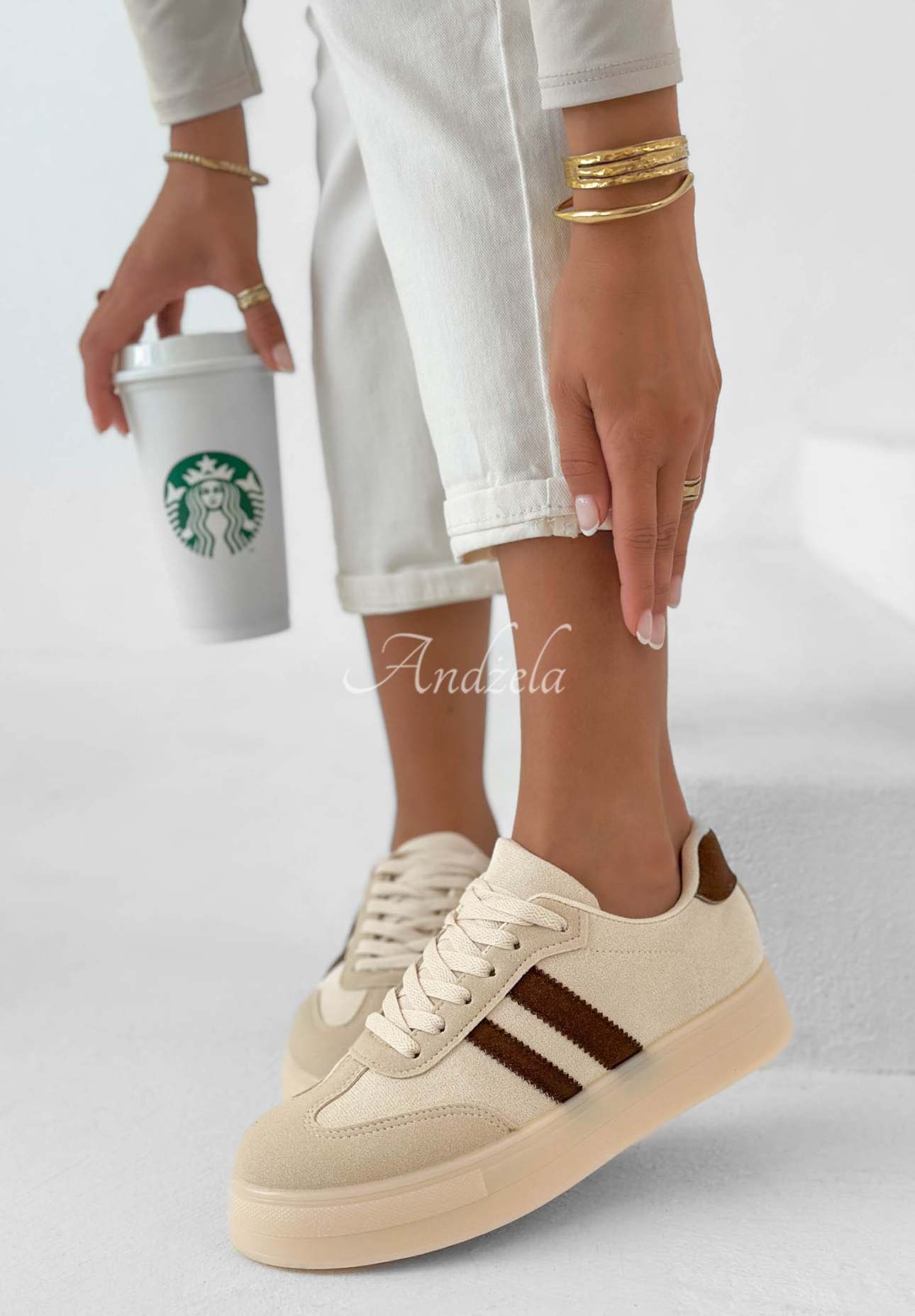 Sneaker First Steps beige-schokoladenbraun