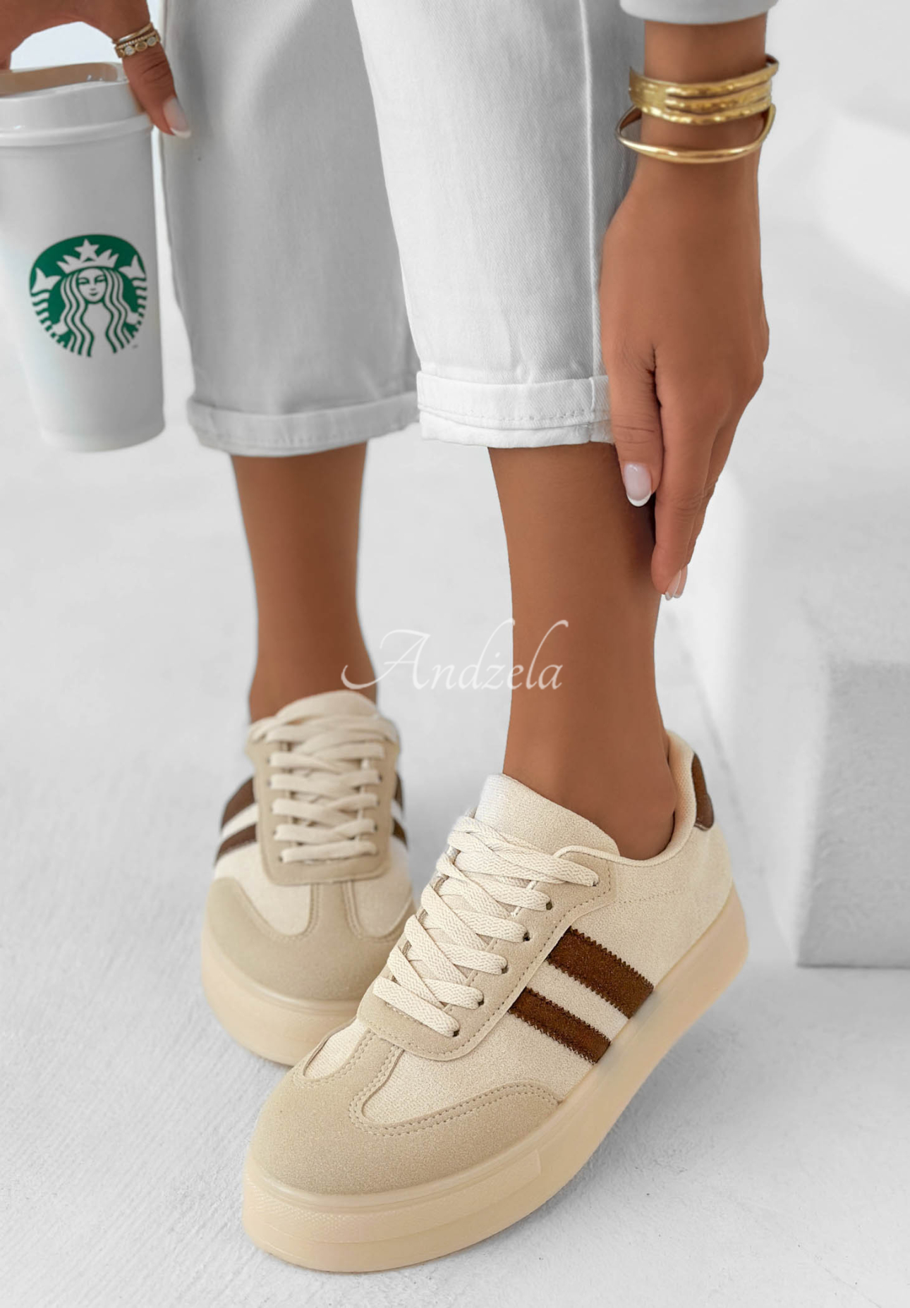 Sneaker First Steps beige-schokoladenbraun