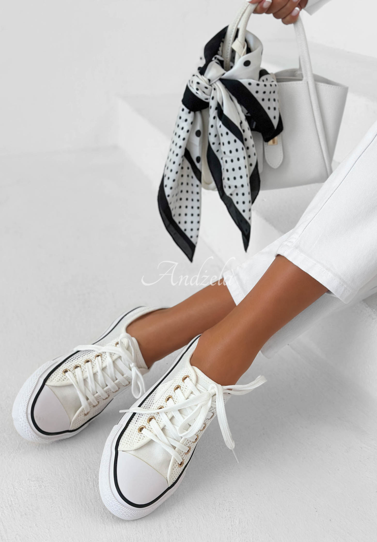Durchbrochene Sneaker Step Ahead Weiß