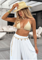 Material Hose joggery Ocean Kiss Weiß