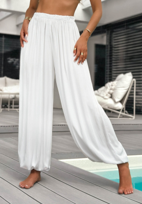 Jogginghose aus Viskose Ocean Kiss Wei&szlig;