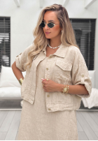 Lniany Set Hemd i Rock See You Soon Beige