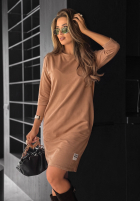 Kleid tunika z kieszeniami Stay Real Camel