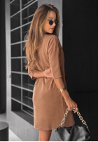 Kleid tunika z kieszeniami Stay Real Camel