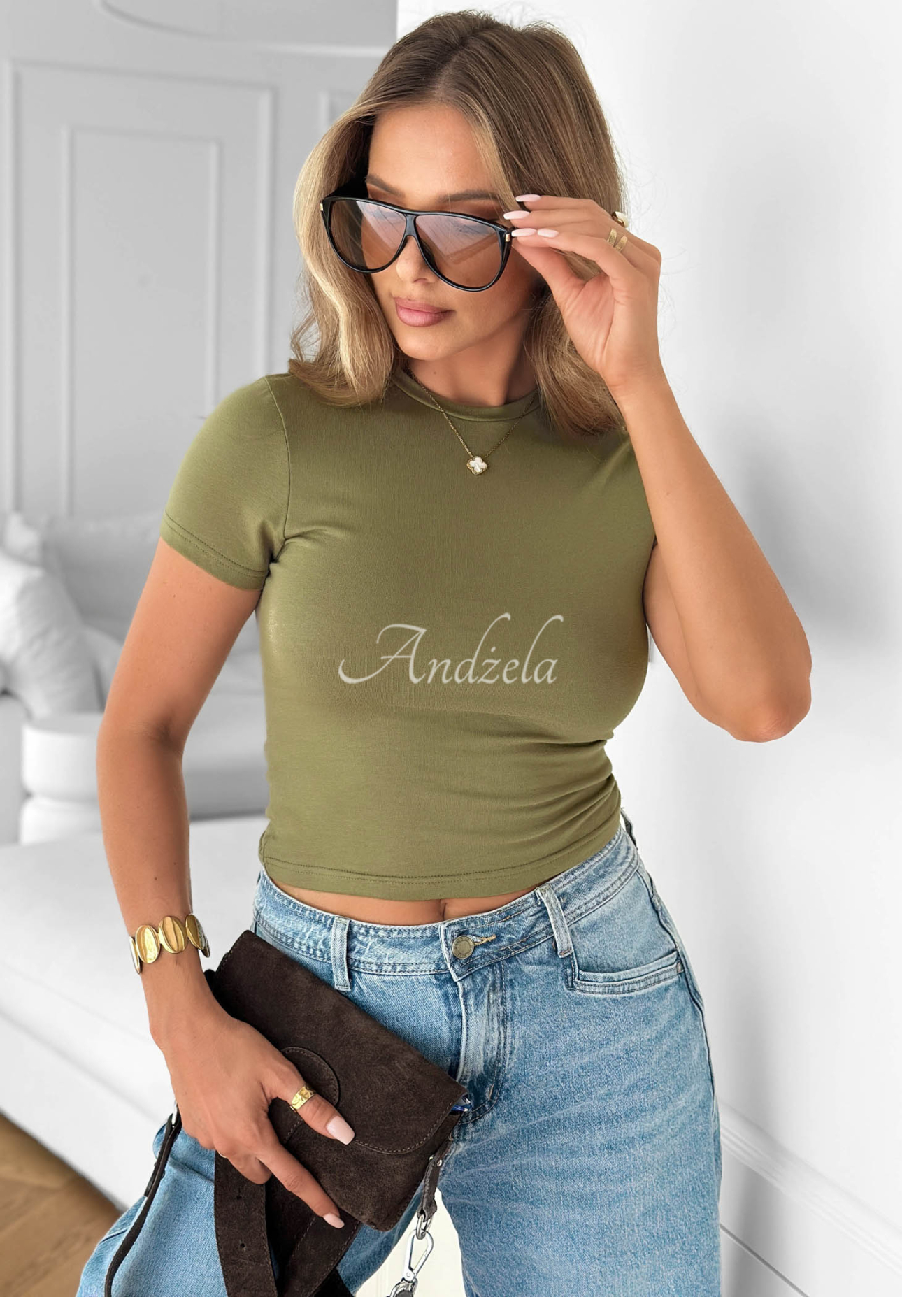 Baumwoll T-Shirt Be Ready Olivgrün