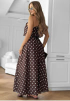 Set top i Hose w Punkte Dotty Darling Schokoladenbraun