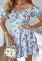 Kleid mini w róże Always Lovely Schwarz
