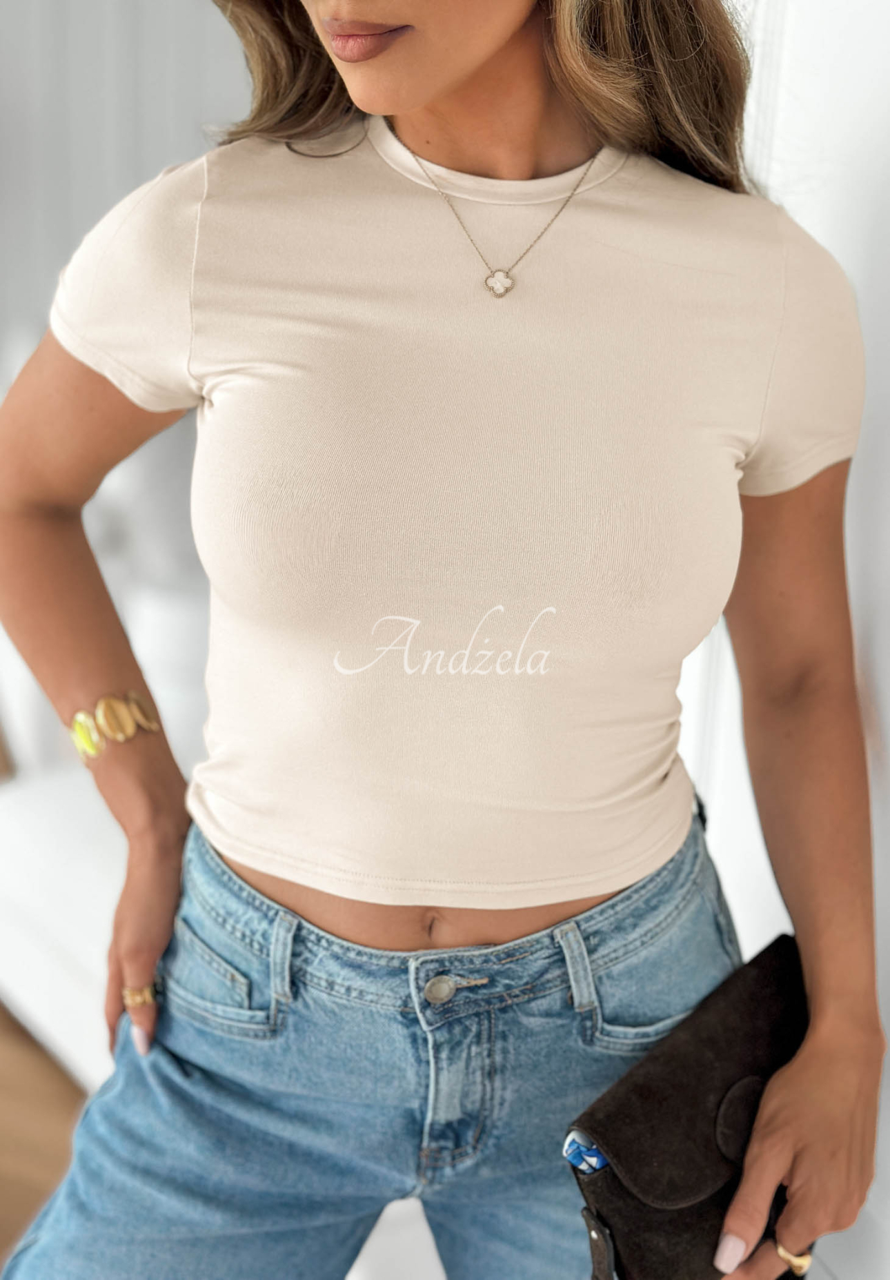 Baumwoll T-Shirt Be Ready Beige