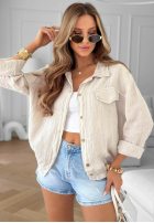 Hemd oversize Sunny Shore Beige