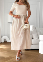 Kleid midi Aliyah Rosa