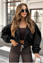 Jacke bomberka z guzikami Play Your Cards Schwarz