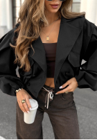 Jacke bomberka z guzikami Play Your Cards Schwarz