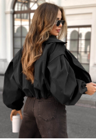 Jacke bomberka z guzikami Play Your Cards Schwarz