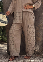 Ażurowy Set Hemd i Hose Coral Sunset Weiß