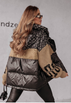 Pikowana Jacke Cold Hands Schwarz-Camel