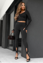Leggings z zapiętkami Velvet Muse Schwarz