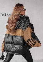 Pikowana Jacke Cold Hands Schwarz-Camel