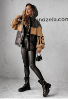 Pikowana Jacke Cold Hands Schwarz-Camel