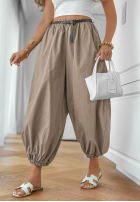 Material Hose joggery z paskiem Stay Awhile Schwarz