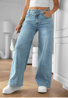 Hose Jeans wide leg Mayla Blau