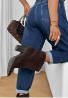 zamszowe Stiefeletten na słupku Fancy Style Schwarz
