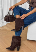 zamszowe Stiefeletten na słupku Fancy Style Schwarz