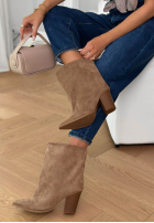 zamszowe Stiefeletten na słupku Fancy Style Schwarz